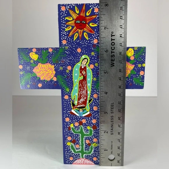 Our Lady of Guadalupe colorful wall cross - Picture 5 of 9